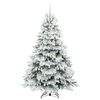 vidaXL K&uuml;nstlicher Weihnachtsbaum mit 300 LEDs Wei&szlig; 210 cm PE und PVC