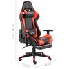 vidaXL Gaming-Stuhl mit Fu&szlig;st&uuml;tze Drehbar Rot PVC