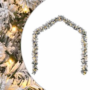 vidaXL Weihnachtsgirlande mit LED-Leuchten Gr&uuml;n 20 m PVC