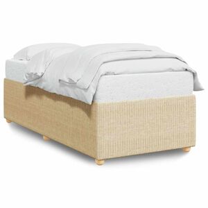 vidaXL Bettgestell ohne Matratze Creme 80x200 cm Stoff