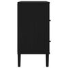 vidaXL Sideboard SENJA Rattan-Optik Schwarz 80x40x80 cm Kiefernholz