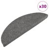 vidaXL Stufenmatten Selbstklebend 30 Stk. Grau 56x17x3 cm