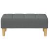 vidaXL Schlafsofa 2-Sitzer mit Fu&szlig;hocker Dunkelgrau Stoff