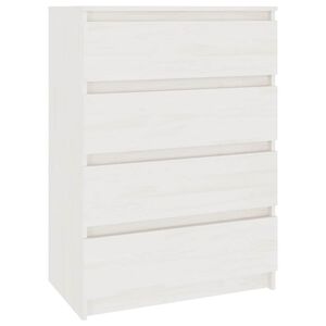 vidaXL Beistellschrank Wei&szlig; 60x36x84 cm Massivholz Kiefer
