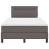 vidaXL Boxspringbett mit Matratze Grau 120 x 190 cm Kunstleder