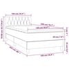 vidaXL Boxspringbett mit Matratze & LED Dunkelbraun 100x200 cm Stoff