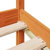 vidaXL Massivholzbett mit Regal ohne Matratze Wachsbraun 90x200 cm