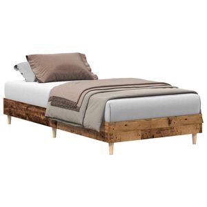 vidaXL Bettgestell ohne Matratze Altholz-Optik 90x200cm Holzwerkstoff