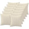 vidaXL Kissen 12 stk. HEERLEN Creme 40 x 40 cm Mikrofaser Fleece
