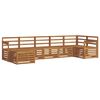 vidaXL Ecksofa Set 7 pcs Natur Massivholz Akazie