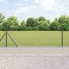 vidaXL Zaunpfosten Grau 50 x 0,4 m (16 x 16 mm Netz) Stahl und PVC