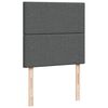vidaXL Boxspringbett mit Matratze Dunkelgrau 100x200 cm Stoff