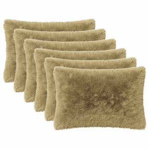 vidaXL Kissen mit Kissen HEERLEN 6 Stk. Hellgrau PV Fleece