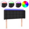 vidaXL LED Kopfteil Schwarz 93x16x78/88 cm Kunstleder