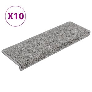 vidaXL Stufenmatten 10 Stk. 65x21x4 cm Grau Rechteckiger Rand