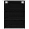 vidaXL H&auml;ngender Wandschrank Schwarz Eichen-Optik 69,5 x 32,5 x 90 cm