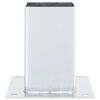 vidaXL Pfostenträger Quadratisch 12 Stk. Silber 91x91mm Stahl Verzinkt