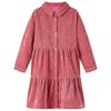 Kinderkleid mit Langen &Auml;rmeln Cord Altrosa 128
