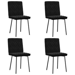 vidaXL Esszimmerst&uuml;hle 4 Stk. Schwarz Samt