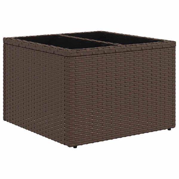 vidaXL 7-teiliges Gartensofa-Set mit Kissen, braun, Polyrattan