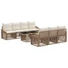 vidaXL Gartensofa-set 8 stk. Beige und Cremewei&szlig; Poly-Rattan