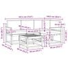 vidaXL Outdoor-Sofagarnitur mit Kissen 5 pcs Natur und Anthrazit