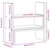 vidaXL Schreibtisch-Organizer Verstellbar Altholz-Optik 40x17x41 cm