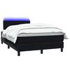 vidaXL Boxspringbett mit Matratze & LED Schwarz 120x210 cm Samt