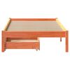 vidaXL Massivholzbett ohne Matratze Wachsbraun 75x190 cm Kiefernholz