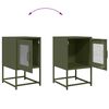 vidaXL Nachttisch Olivgrün 36x39x60,5 cm Kaltgewalzter Stahl