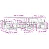 vidaXL Outdoor-Sofagarnitur mit Kissen 9 pcs Natur und Beige
