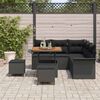 vidaXL Garten-Sofa-Set mit Kissen mit Speicher 8 pcs Schwarz