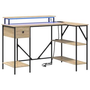vidaXL Schreibtisch Sonoma-Eiche 120 x 79 x 86,5 cm Holzwerkstoff