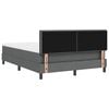 vidaXL Boxspringbett mit Matratze Dunkelgrau 140 x 190 cm Stoff