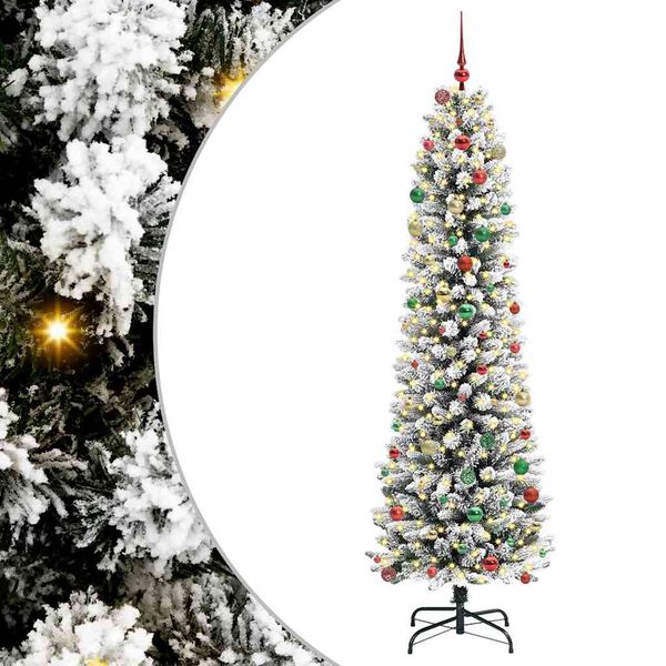 vidaXL K&uuml;nstlicher Weihnachtsbaum mit 300 LEDs mit St&auml;nder Wei&szlig; 240 cm
