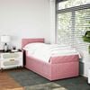 vidaXL Boxspringbett mit Matratze Rosa 80x200 cm Samt