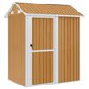 vidaXL Ger&auml;tehaus Hellbraun 192x152,5x237 cm Verzinkter Stahl