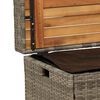 vidaXL Bank mit Stauraum Grau 100x50x52 cm Poly Rattan Akazienholz