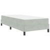 vidaXL Boxspringbett mit Matratze Hellgrau 90 x 210 cm Stoff