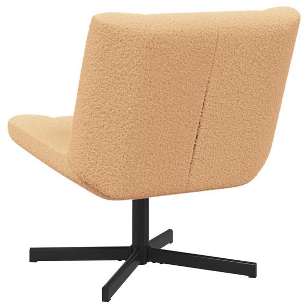 vidaXL Drehstuhl Beige 63 x 75 x 76 cm Schafsleder