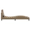 vidaXL Bettgestell "Viana" ohne Matratze Cappuccino-Braun 90x190 cm Kunstleder