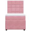 vidaXL Boxspringbett mit Matratze Rosa 90x190 cm Samt