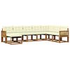 vidaXL Outdoor-Sofagarnitur 8 stk. Natur und Creme