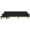 vidaXL Schlafsofa in L-Form Schwarz 271x140x70 cm Samt