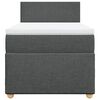 vidaXL Boxspringbett mit Matratze Dunkelgrau Stoff