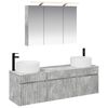 vidaXL Badezimmerschrank-Set 4 stk. Betongrau Holzwerkstoff