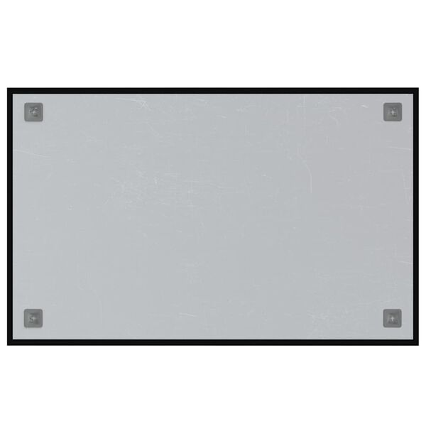 vidaXL Magnettafel Wandmontage Schwarz 80x50 cm Hartglas
