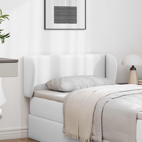 vidaXL Kopfteil Ohr Reinwei&szlig; 40 x 23 x 6 cm Schaum und Holzwerkstoff