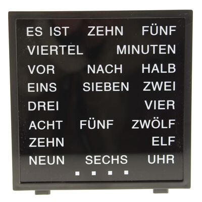 United Entertainment LED-Wortuhr Deutsch 16,5x17 cm