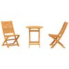 vidaXL Klapp Bistro Set 3 pcs Braun Akazie Massivholz
